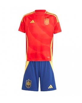 Spagna Maglia Gara Casa Repliche Europei 2024 Bambino